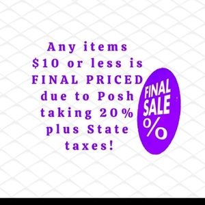 ITEMS $10 OR LESS IS FINAL PRICE!